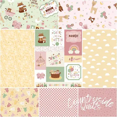 Baby Girl 1 Yard Bundle Mint, 8 Pcs.
