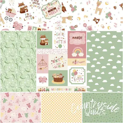 Baby Girl 1 Yard Bundle White, 8 Pcs.