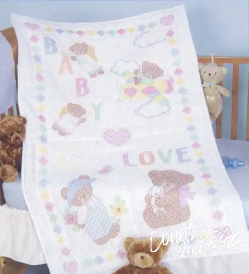 Baby Loves Bears Crib Quilt Top Quilts 716696