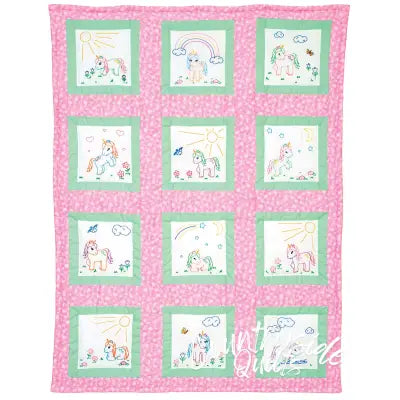 Baby Unicorns 9 Theme Quilt Blocks"