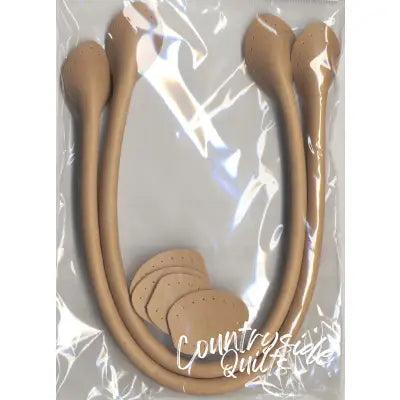 Bag Handles Leather Like 16in Beige