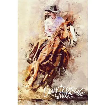 The Barrel Racer Panel 24in x 16in