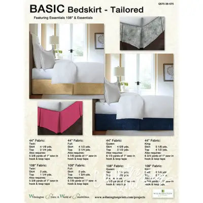 Basic Bed Skirt Tailored, Free Download below, will NOT SHIP.