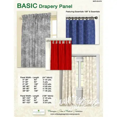 Basic Drapery Panel, Free Download below, will NOT SHIP.