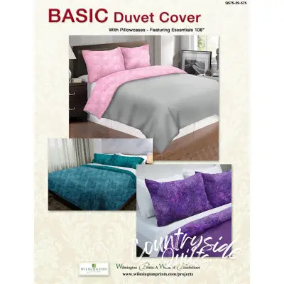 Basic Duvet Cover w/Pillowcases, Free Download below, will NOT SHIP.