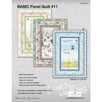 Basic Panel Quilt, Free Download below, will NOT SHIP.