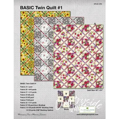 Basic Twin Quilt, Free Download below, will NOT SHIP.