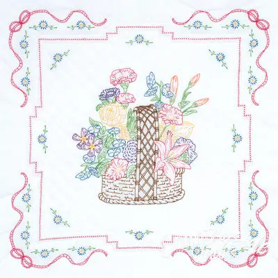Basket Of Flowers Wall Quilt