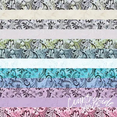 Batiks Bandana Fat Quarter Bundle C, 12 Pcs.