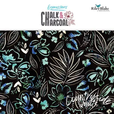 Batiks Chalk & Charcoal 2.5in Strips A, 40pcs