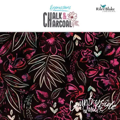 Batiks Chalk & Charcoal Fat Quarter Bundle B, 12pcs