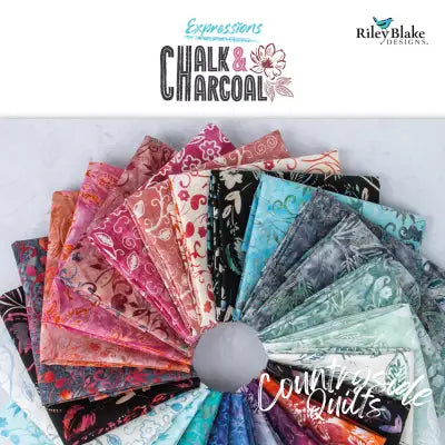 Batiks Chalk & Charcoal Fat Quarter Bundle C, 24pcs