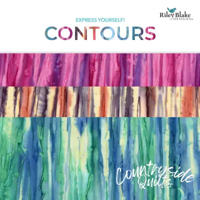 Batiks Contours Fat Quarter Bundle, 6 Pcs.