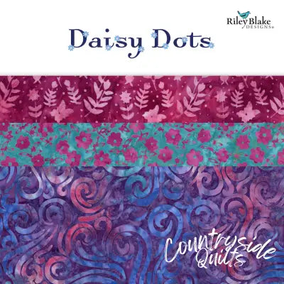 Batiks Daisy Dots 2.5in Strips, 40pcs/bundle