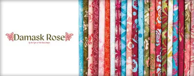 Batiks Damask Rose 5in Squares, 42pcs/bundle