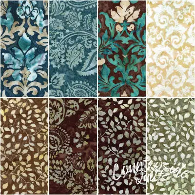 Batiks Decorator Style Cedar Stone Fat Quarter Bundle A, 8 Pcs.
