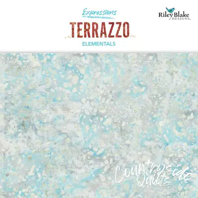 Batiks Elementals Terrazzo Frosty 2.5in Strips E, 40pcs