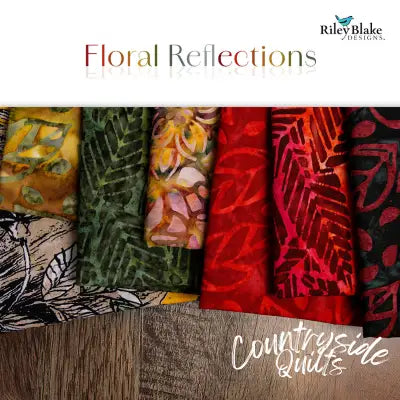 Batiks Floral Reflections 2-1/2in Strips, 40pcs/bundle
