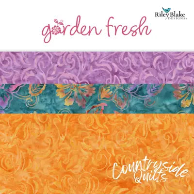 Batiks Garden Fresh 2.5in Strips, 40pcs/bundle