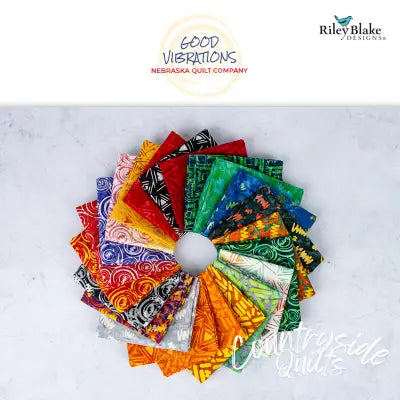 Batiks Good Vibrations 2.5in Strips, 40pcs/bundle