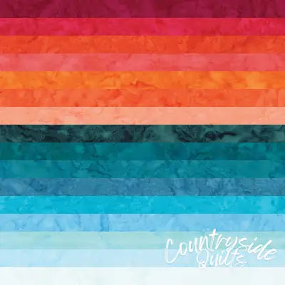 Batiks Hand-Dyes Citrus Splash 5in Squares