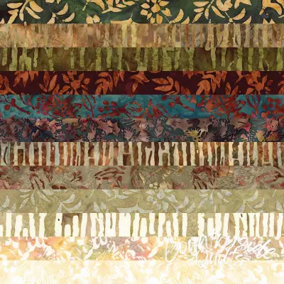Batiks Holiday Charm Smoky Grove 2.5in Strips, C, 40 Pcs.