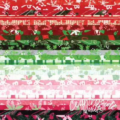 Batiks Holiday Happiness 2.5in Strips, 40 Pcs.