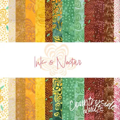 Batiks Ink & Nectar Fat Quarter Bundle, 17pcs
