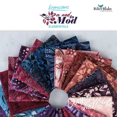 Batiks A Nod to Mod 10in Squares, 42pcs