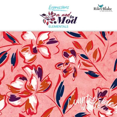 Batiks A Nod to Mod Peach Fat Quarter Bundle B, 8pcs