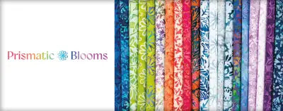 Batiks Prismatic Blooms 5in Squares, 42pcs
