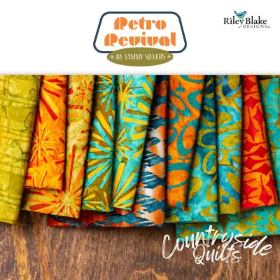 Batiks Retro Revival 2.5in Strips, 40pcs/bundle