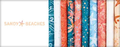 Batiks Sandy Beaches 2.5in Strips, 40pcs/bundle