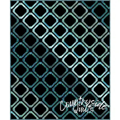 Batiks Silver Shores Dark Gemstones Handmade Quilt Store Display