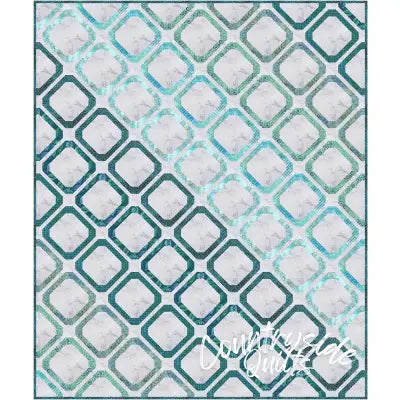 Batiks Silver Shores Light Gemstones Handmade Quilt Store Display