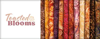 Batiks Toasted Blooms Fat Quarter Bundle 12 Pcs.