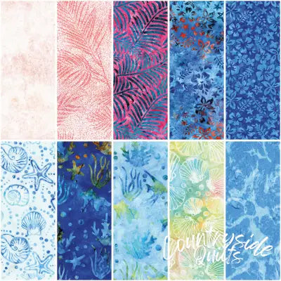 Batiks Toes in the Sand Fat Quarter Bundle C, 12pcs/bundle