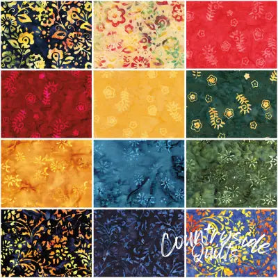 Batiks Urban Folk Fat Quarter Bundle A, 12pcs/bundle
