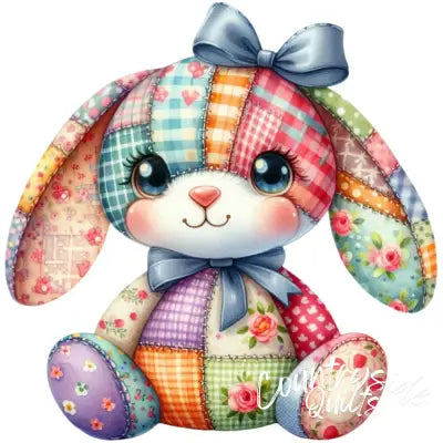 Quilted Toy Animals Fabric Panel 12