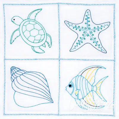 Beach 18in Quilt Blocks