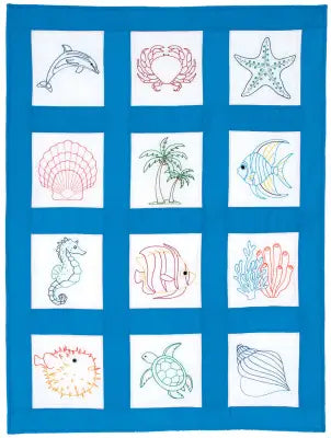 Beach 9in  Theme Quilt Blocks
