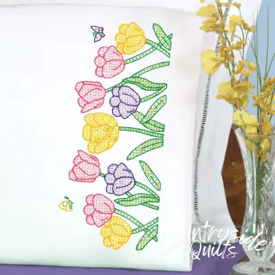 Beautiful Blooms Perle Edge Pillowcases