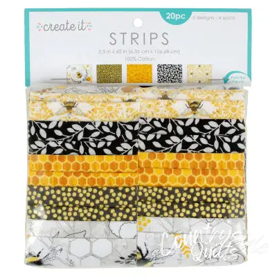 Bee, 20Pc, 2.5in Strip Create It