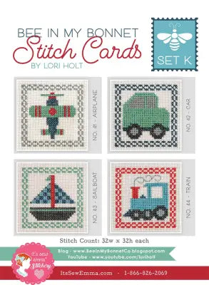 Bee In My Bonnet Stitch Cards Set K