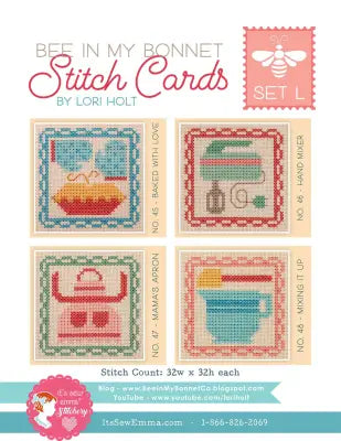 Bee In My Bonnet Stitch Cards Set L