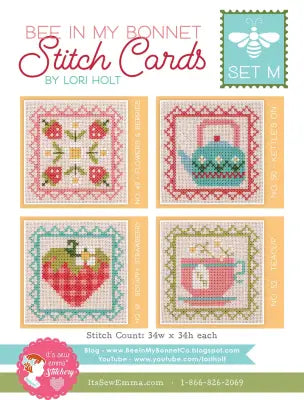 Bee In My Bonnet Stitch Cards Set M
