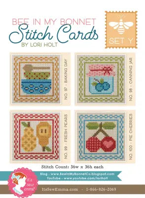 Bee In My Bonnet Stitch Cards Set Y