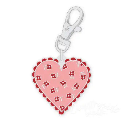 Lori Holt Bee Dots Heart Enamel Happy Charm