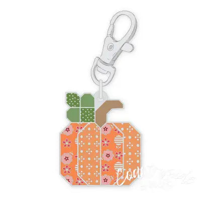 Lori Holt Bee Dots Pumpkin Enamel Happy Charm