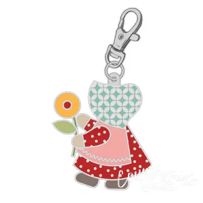 Bee Vintage Enamel Charm Sunbonnet Sue